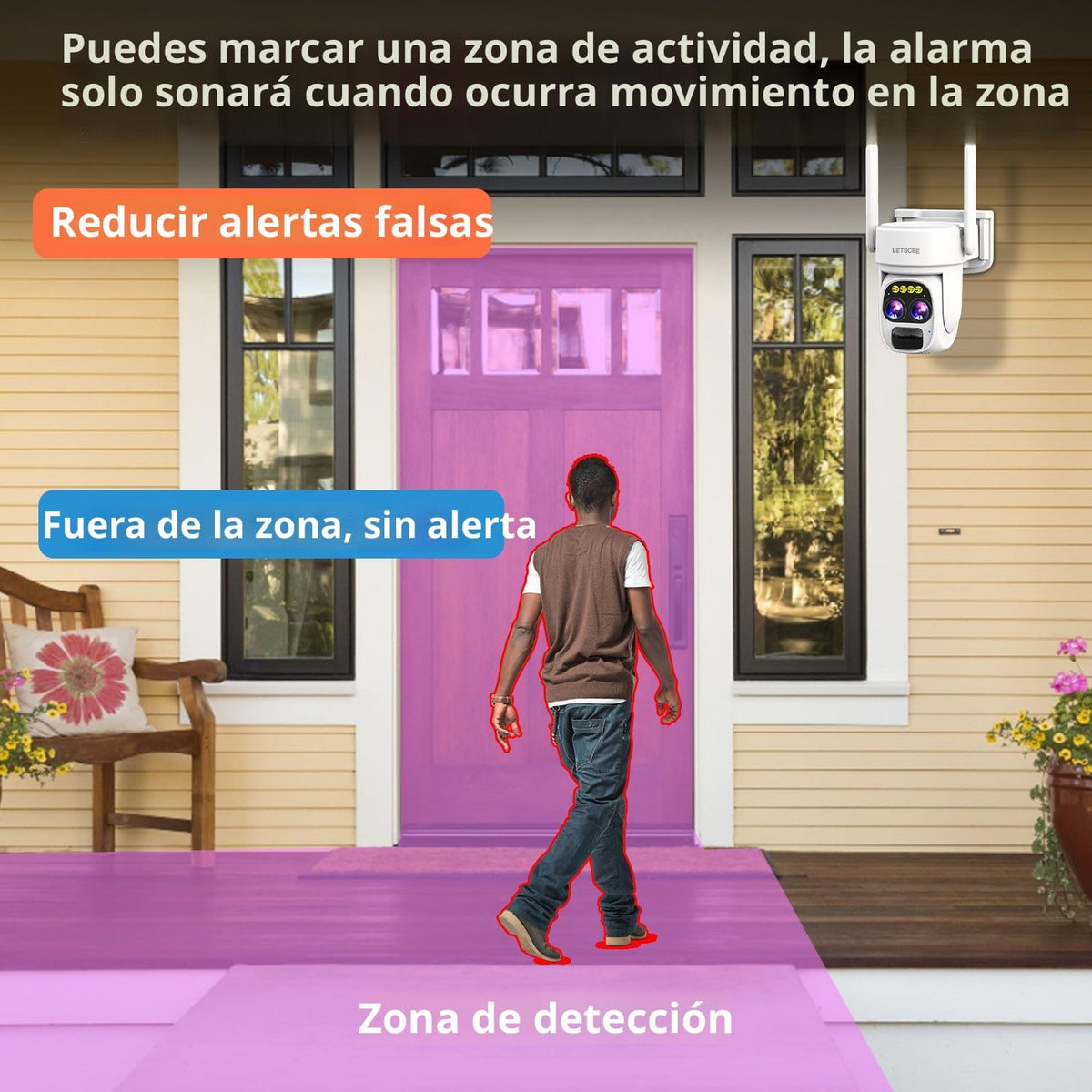 Cámaras de seguridad LETSCEE inalámbricas para exteriores para segu...