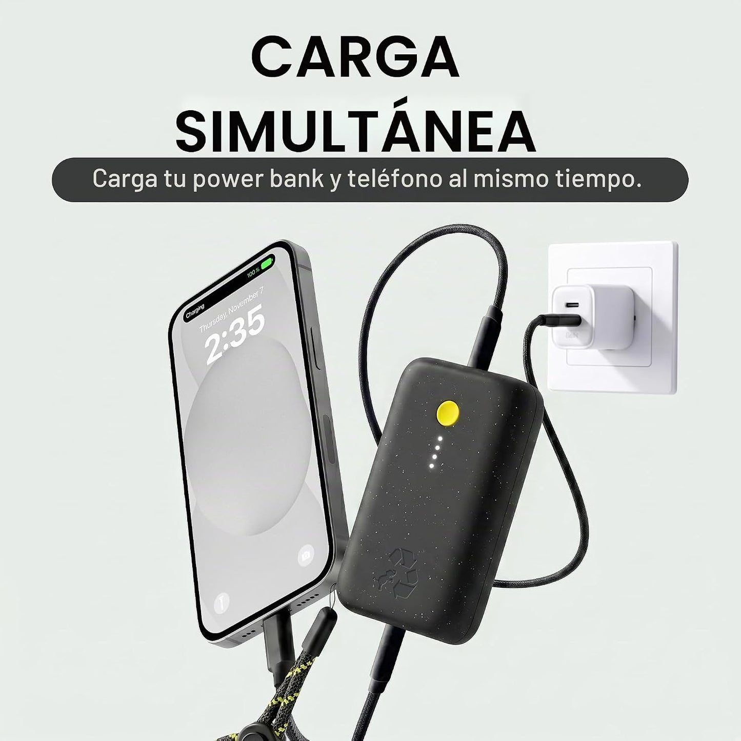 Nimble Cargador portátil Champ, banco de energía de 10000 mAh, carg...