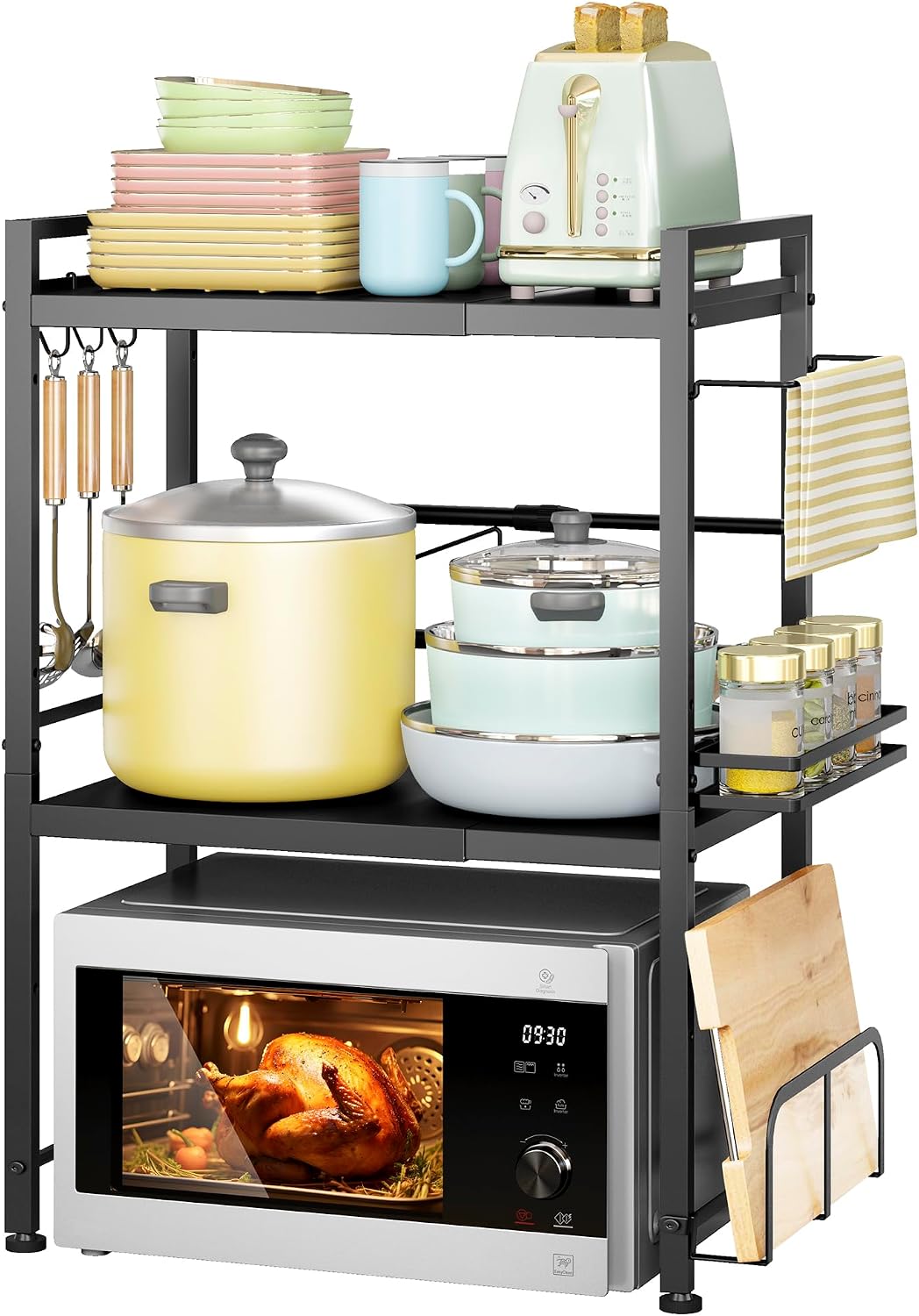 DOLALIKE Estante para Horno de Microondas, Soporte de Microondas Ex...