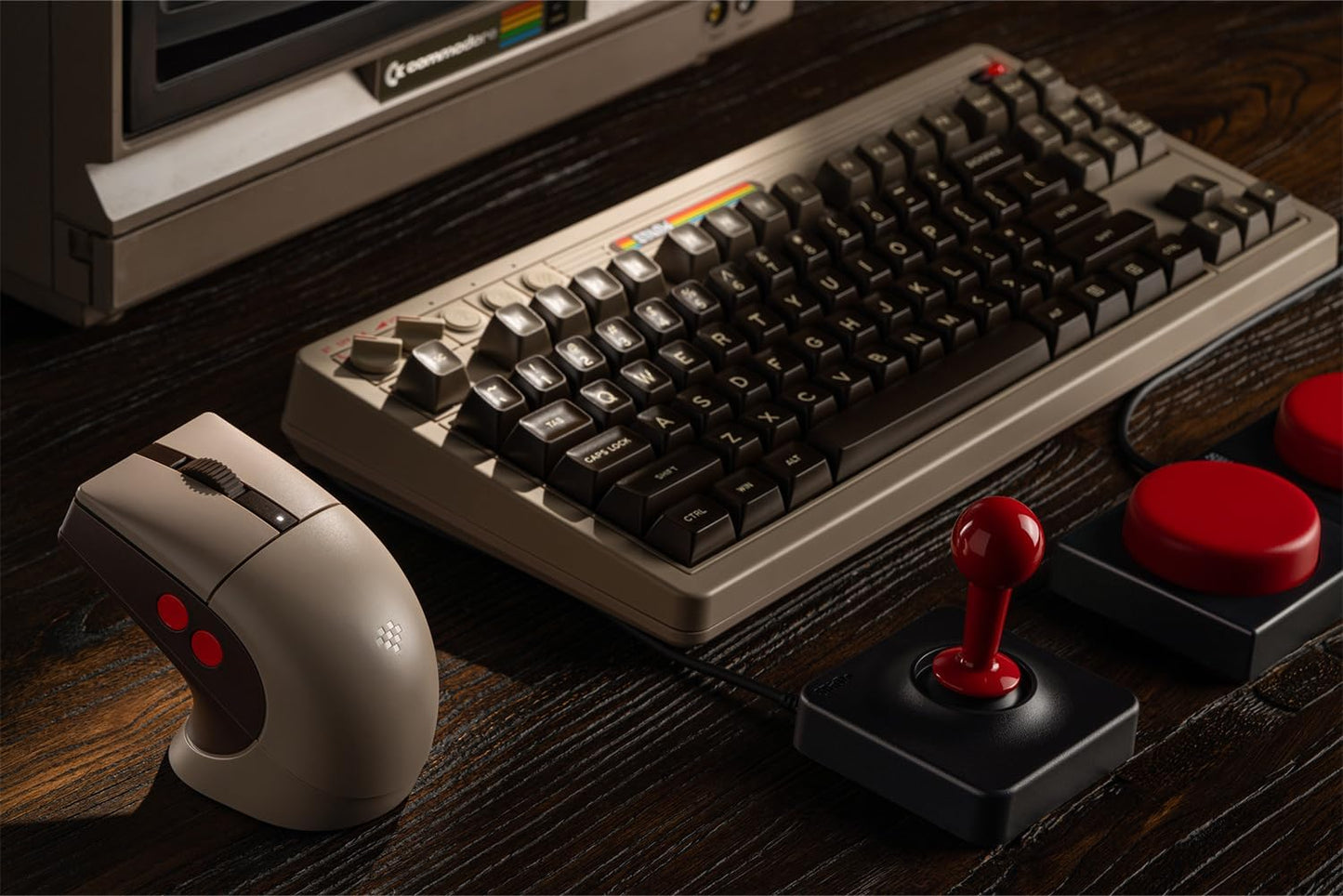 8Bitdo Ratón retro R8 con base de carga - Edición C64 | Sensor ópti...