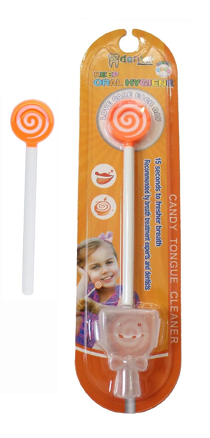 55Dental Juego de raspador o limpiador de lengua para niños, raspad...