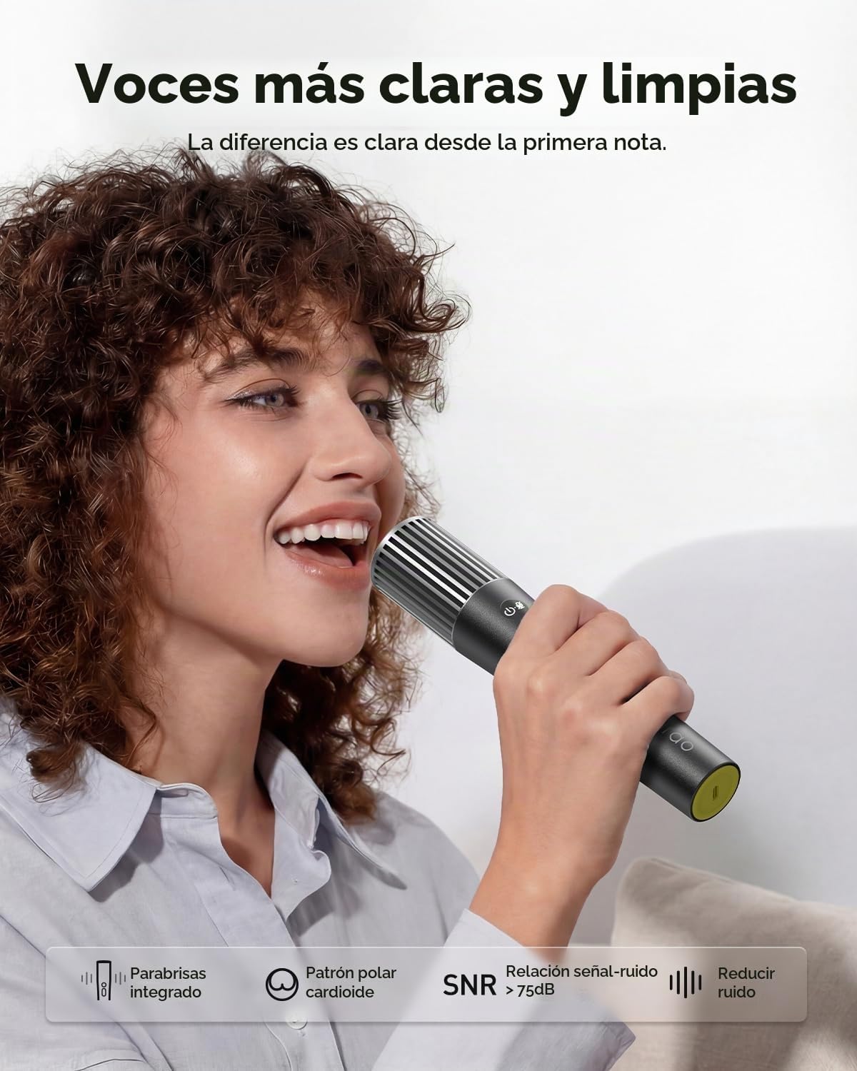 Ikarao Micrófono inalámbrico con receptor de doble canal y estuche...