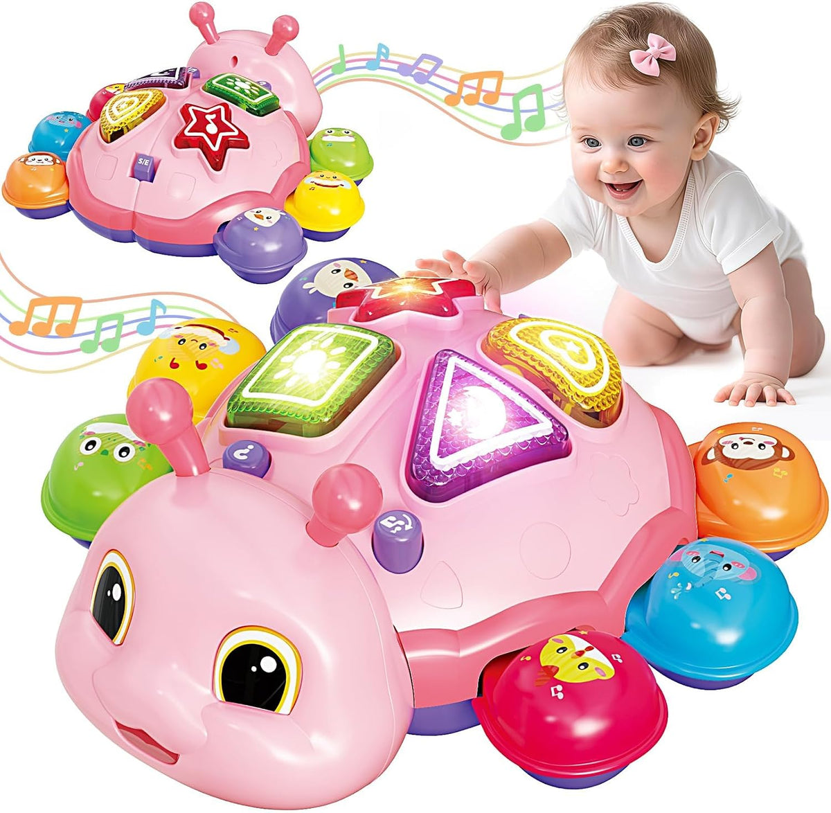 Juguetes para gatear bebés de 6 a 12 meses, juguetes musicales para...
