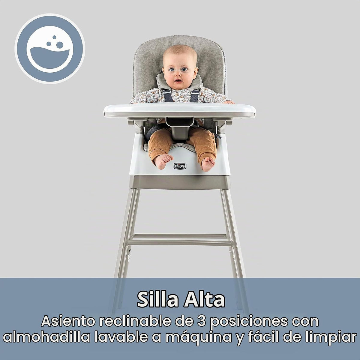 Chicco Stack Hi-Lo - Silla alta convertible multiusos 6 en 1, recli...