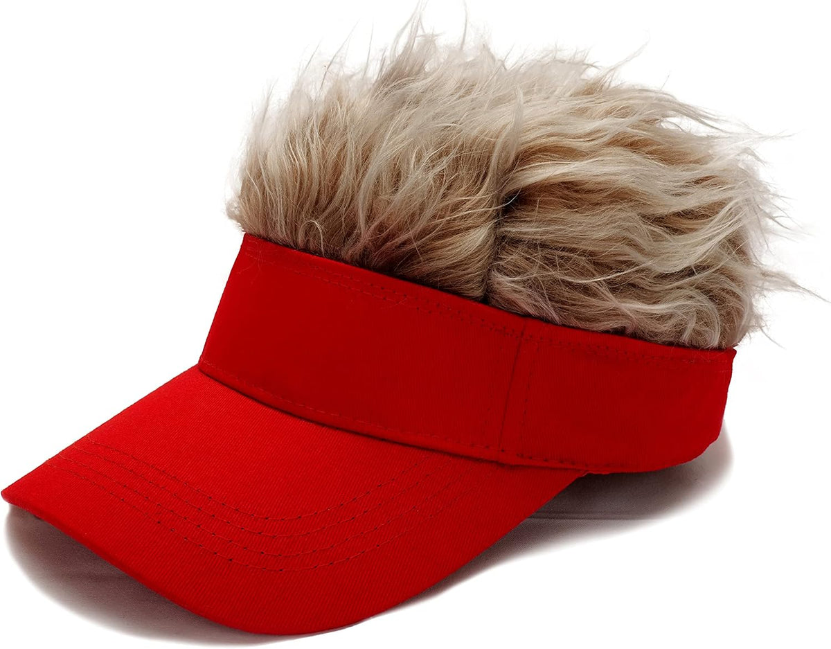 Gorra con visera para hombre con cabello falso, gorra con cabello p...