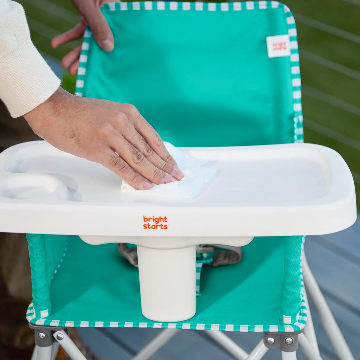 Bright Starts Pop 'N Dine - Silla alta portátil, para interiore...