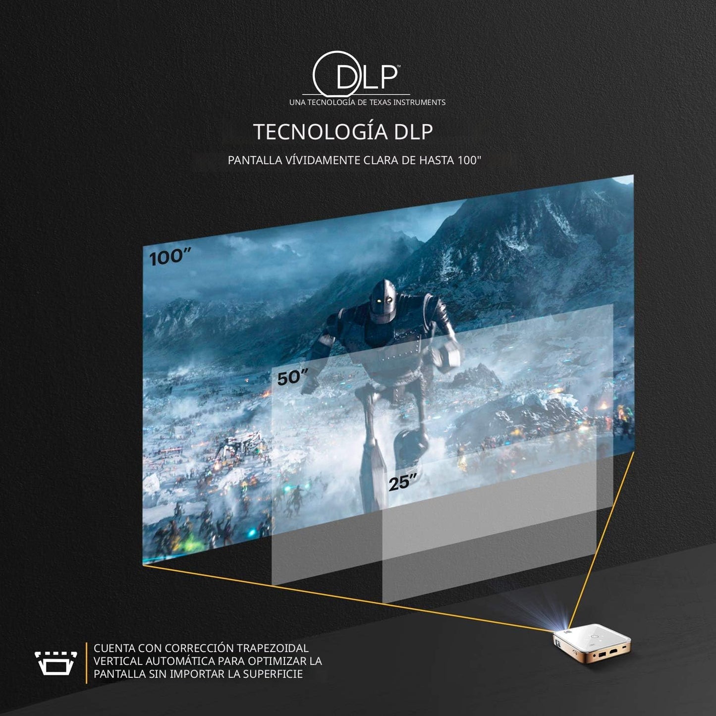 KODAK Ultra Mini Proyector Portátil - Soporte HD 1080p LED DLP Proy...