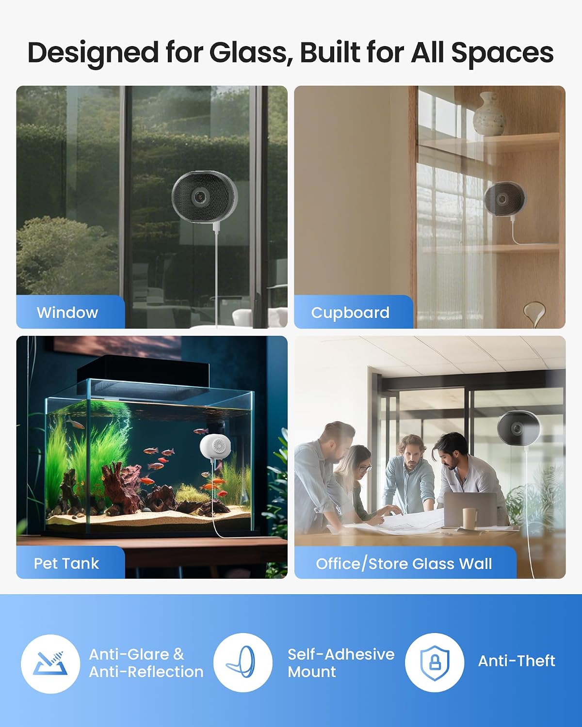 ZOSI 2 x C680 2K Cámara de seguridad para ventanas con visión noctu...