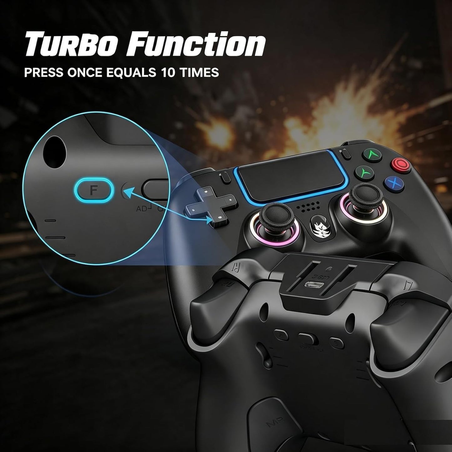 Controlador inalámbrico NBCP para PS5, compatible con PS5 Pro\/Slim...
