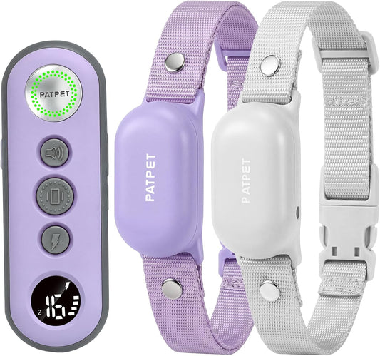 PATPET Collar de choque para perros (10 a 120 libras), collar de en...