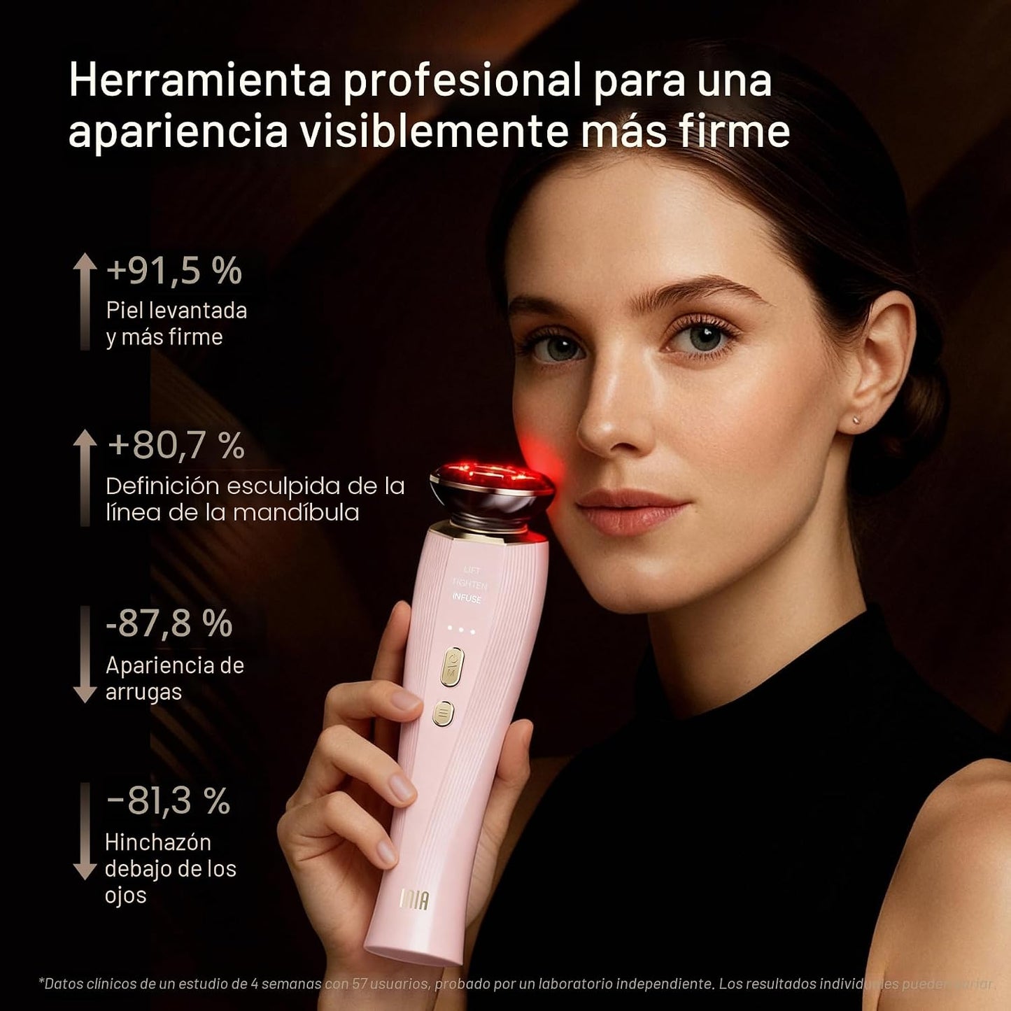 INIA FLARE - Dispositivo de belleza para terapia de luz roja 3 en 1...
