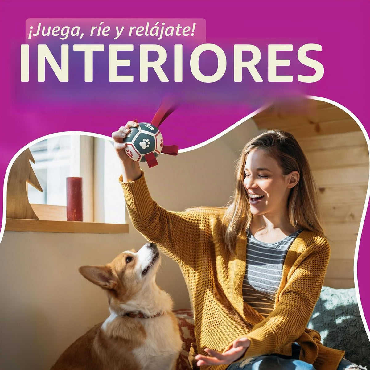 QDAN Juguetes para perros pequeños, juguetes para interiores y exte...