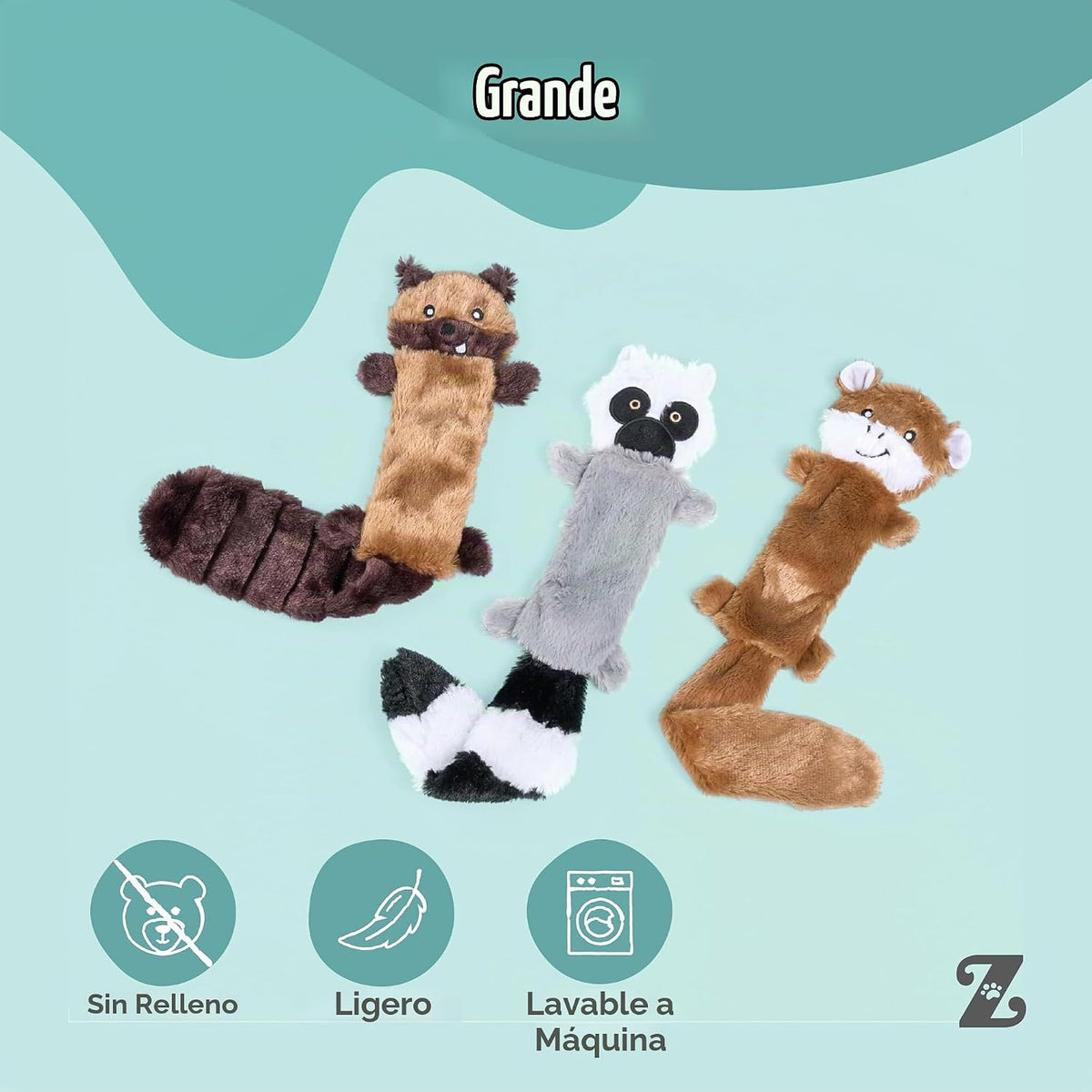 ZippyPaws - Peltz Skinny - Juguete de peluche para perro, sin relle...