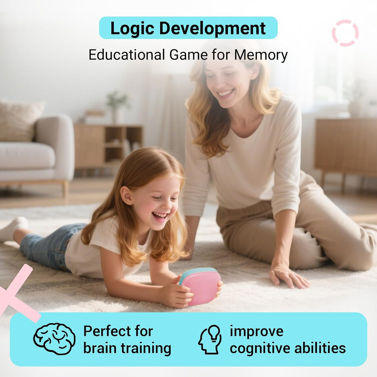 BearHonie Juego de Tic-Tac-Toe 4 en 1 para niños, juguetes educativ...