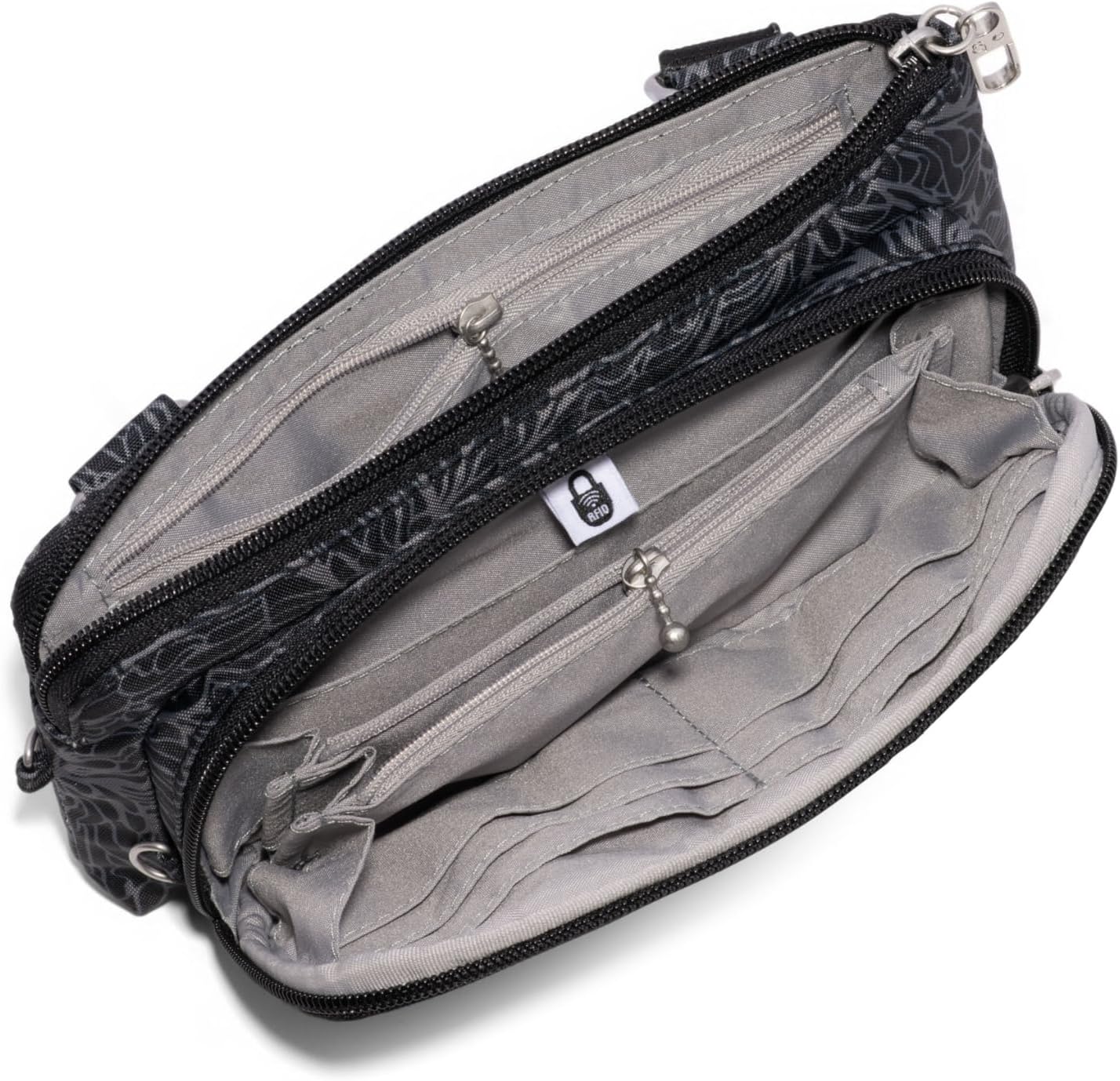 Securtex - Mini cartera cruzada antirrobo, ligera, 8.4 x 4.5 pulgad...