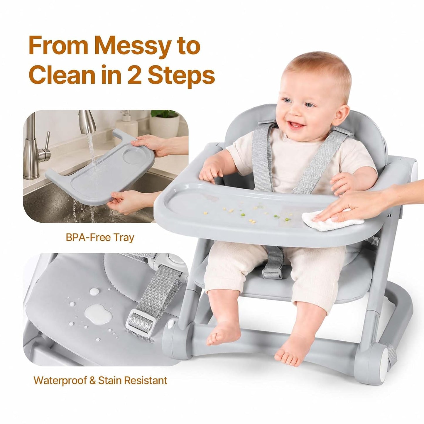 Cutebeams Asiento elevador para niños pequeños para silla de cocina...