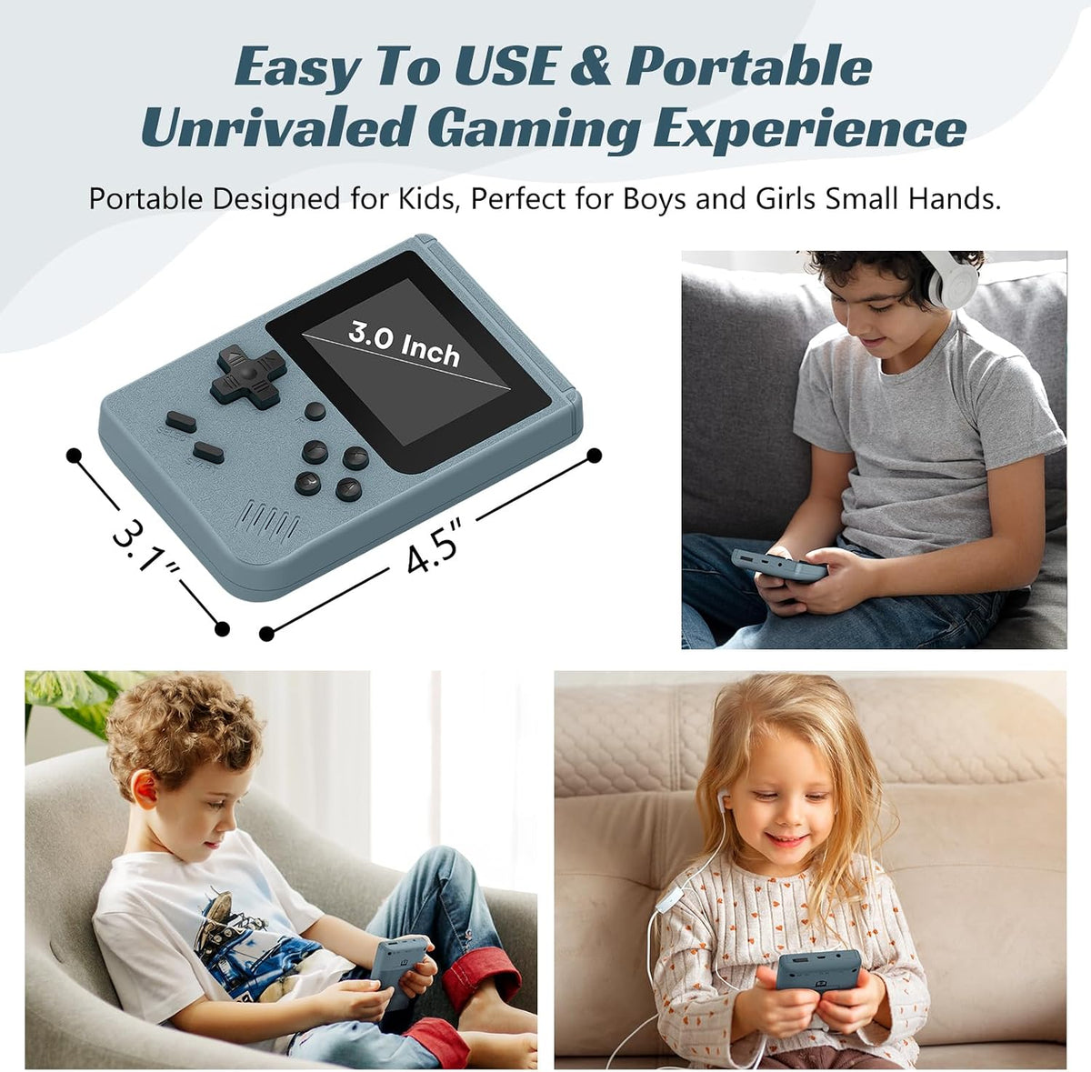 Mini consola de juegos portátil para niños, reproductor de videojue...