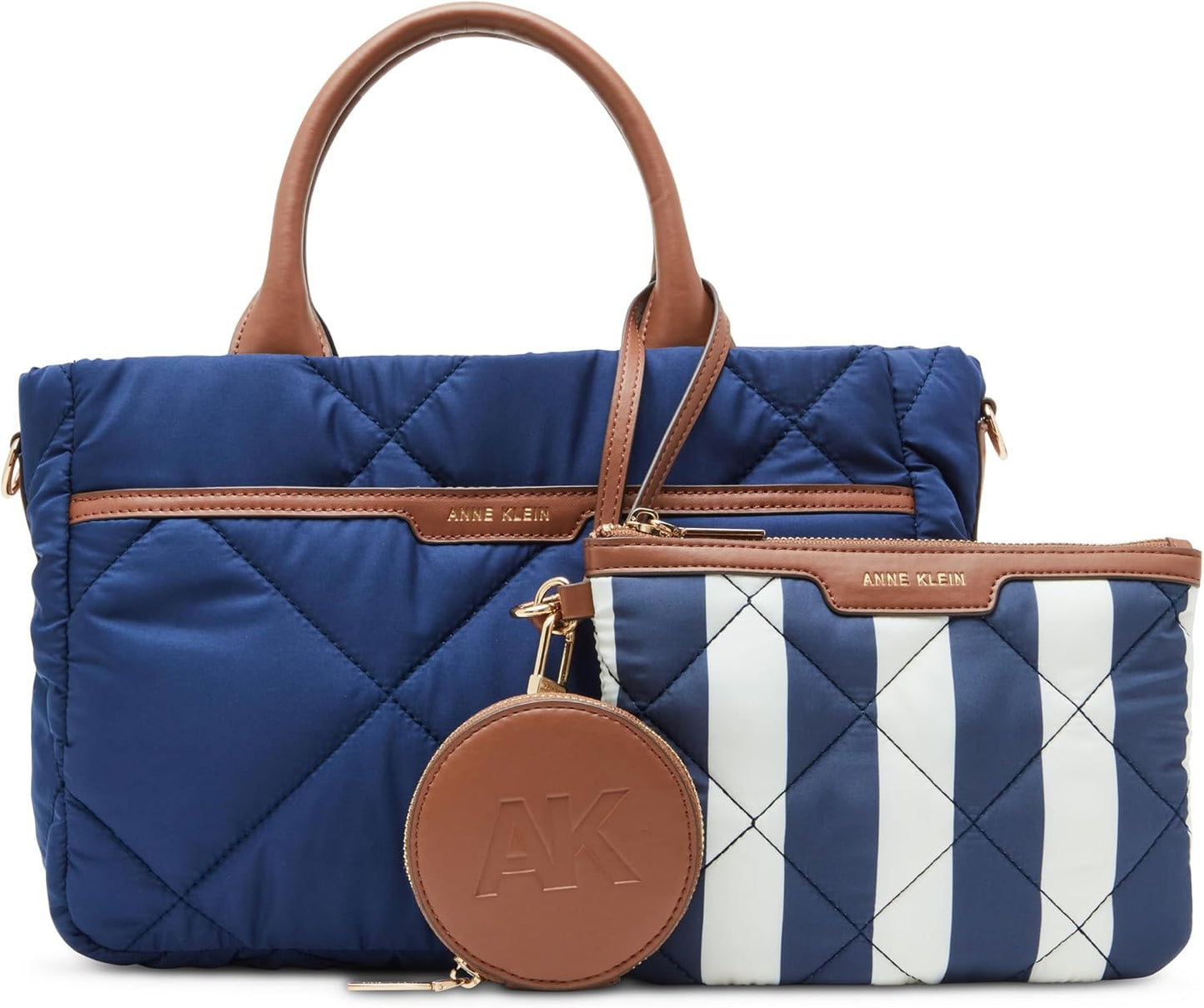 Anne Klein Bolso satchel Anne Klein Ew de nailon acolchado para muj...