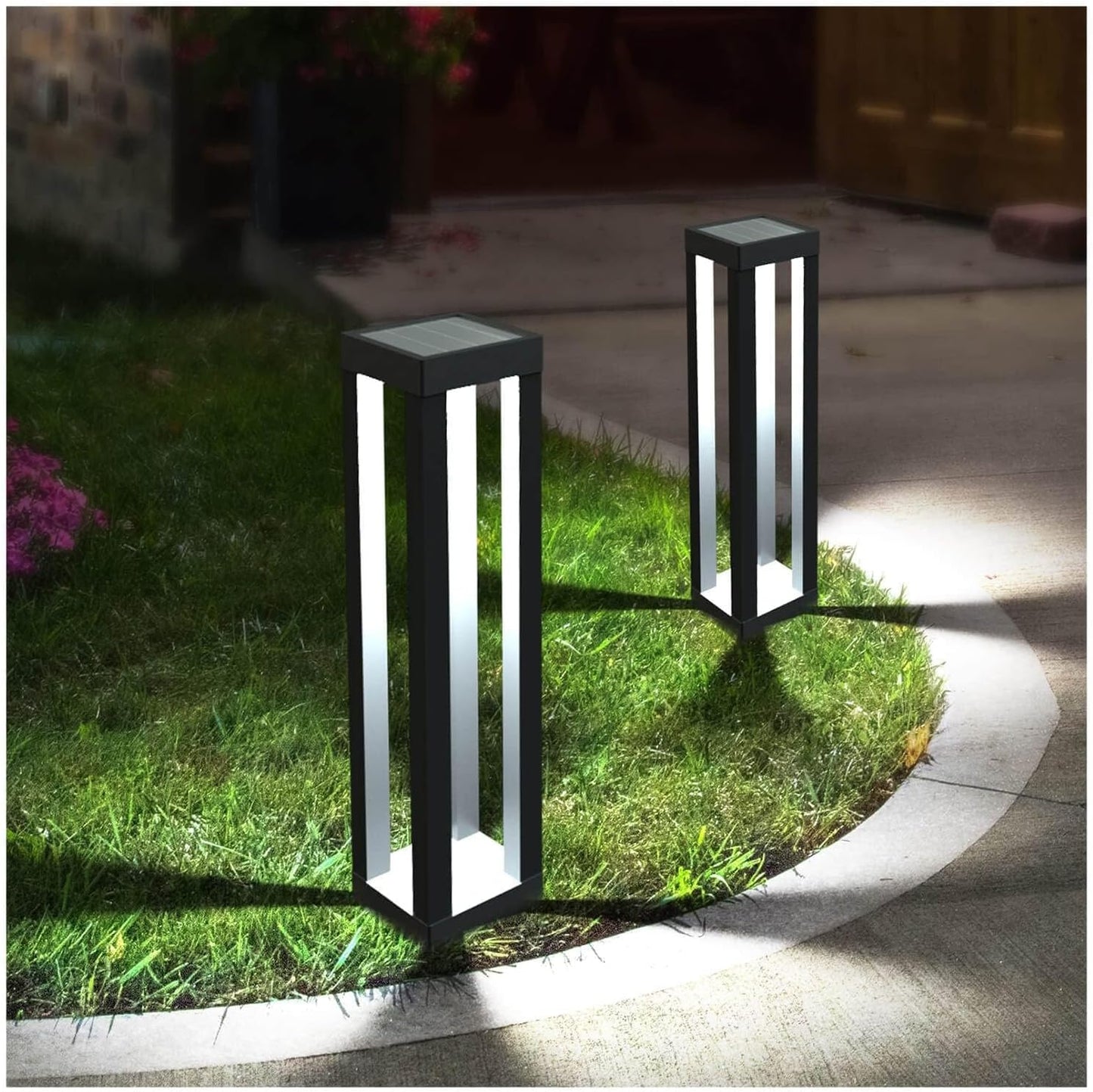 Lapsnail Lámparas solares de pie para exteriores, lámpara de pie de...