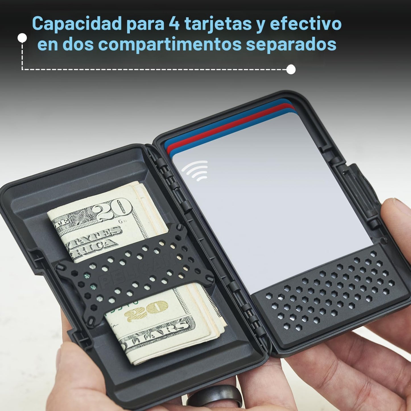 Pelican MagSafe Wallet para iPhone - Cartera magnética delgada para...