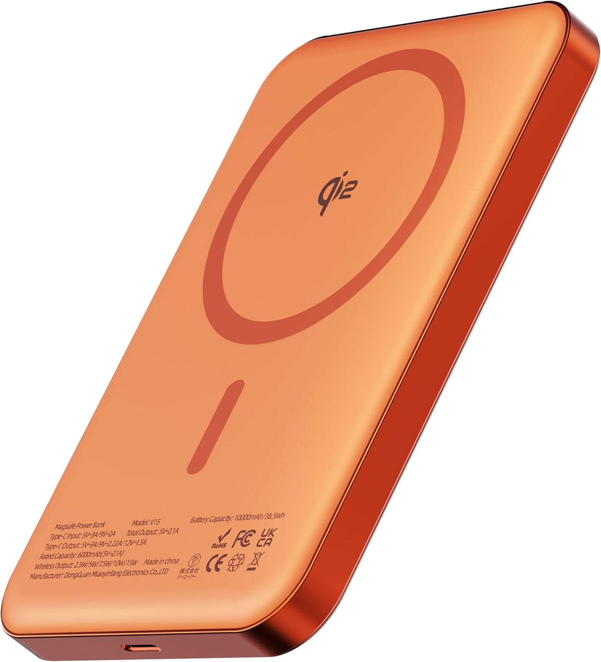 Catmart Qi2 - Banco de energía magnético certificado 10000mAh, carg...