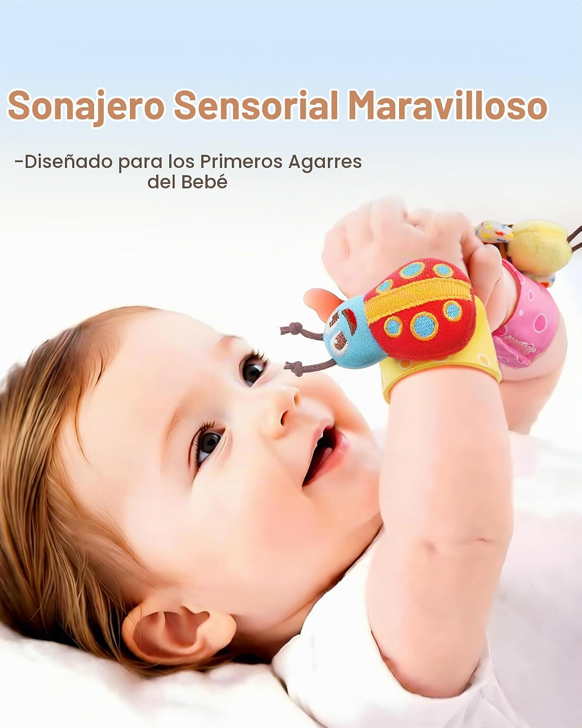 Bloobloomax Juguetes de sonajeros para bebés de 0 a 12 meses, jugue...