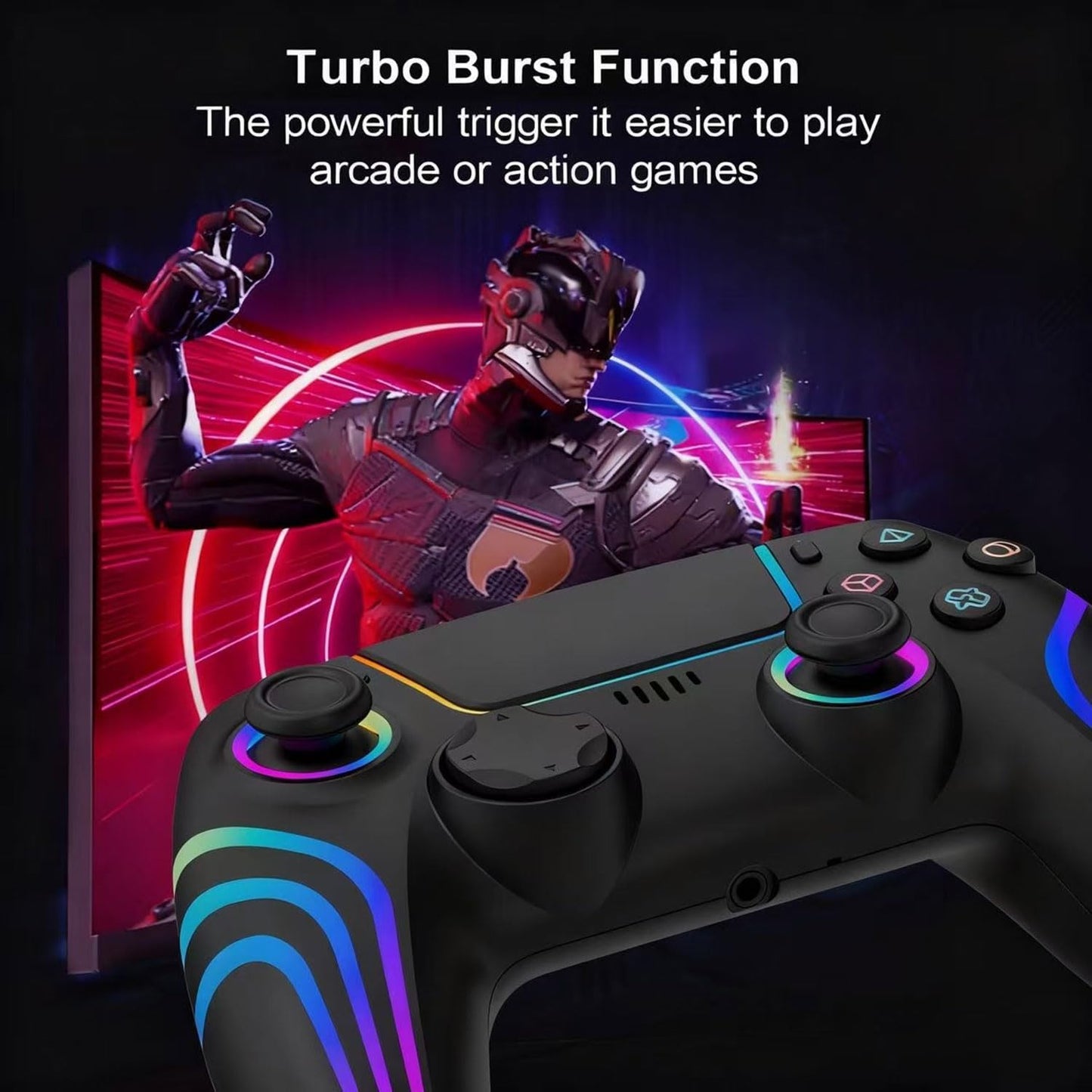 Controlador de juego inalámbrico RGB para PlayStation 5, reemplazo...