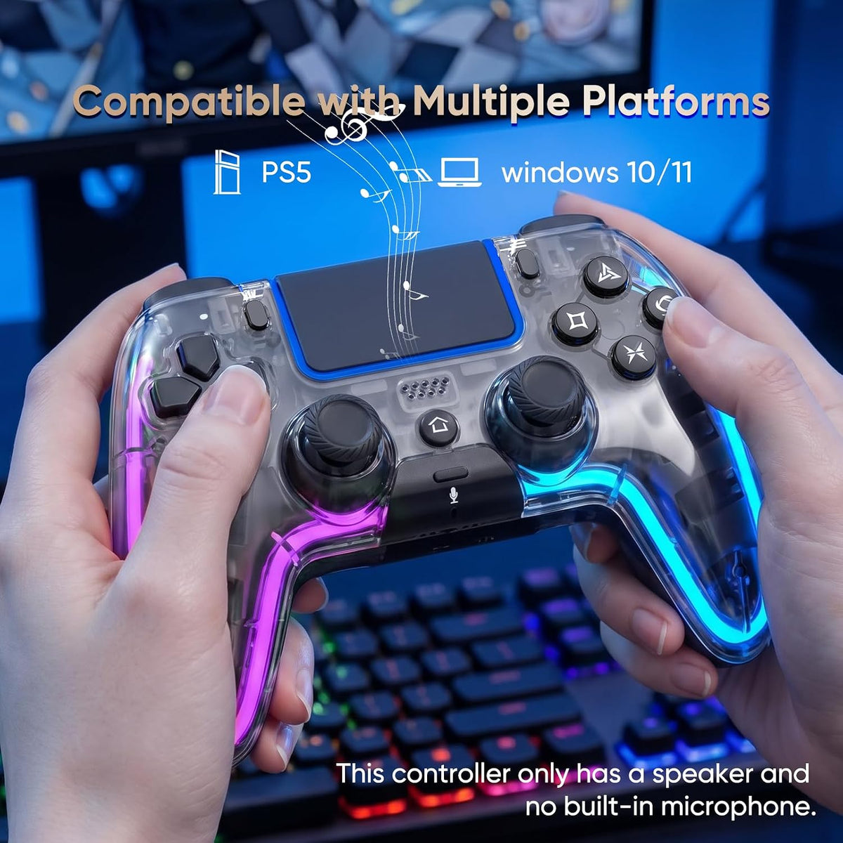 BETMI Controlador inalámbrico para PS5, Pro\/Slim\/MAC\/Steam Deck\...