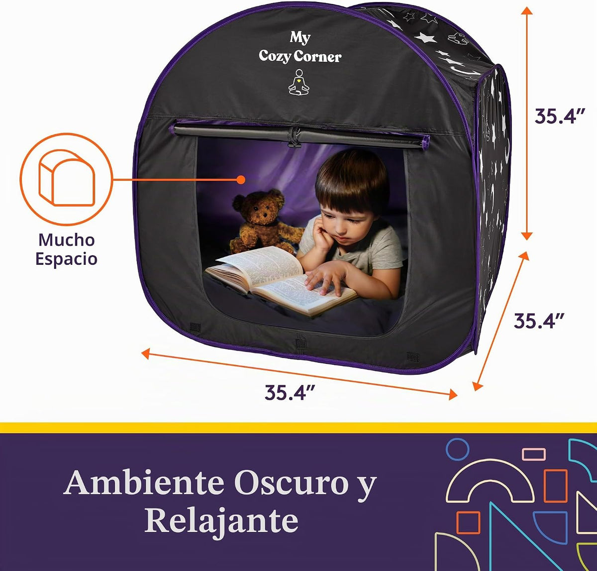 Special Supplies Tienda de campaña sensorial opaca para niños, sala...