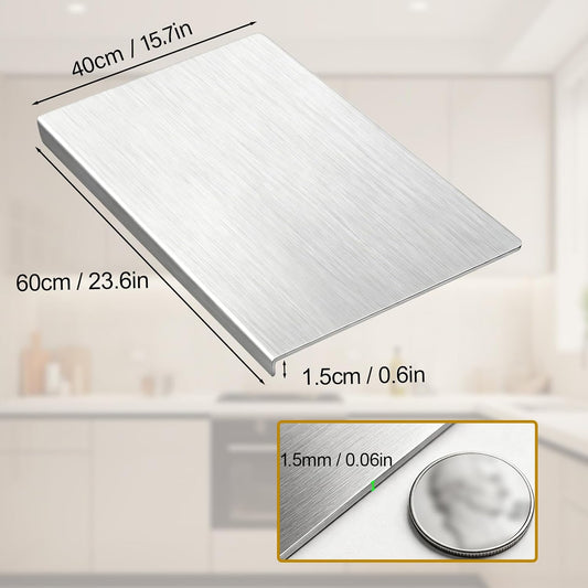 Tabla de cortar de acero inoxidable 304 para cocina, apta para lava...