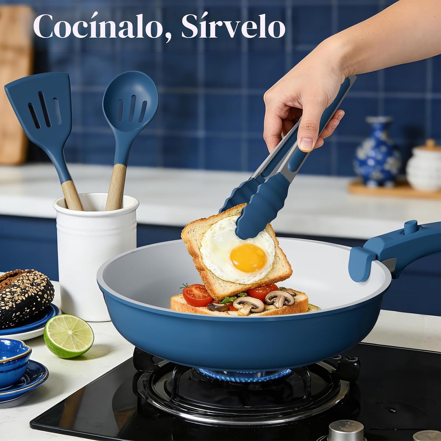 Umite Chef - Juego de ollas y sartenes antiadherentes, juego de 21...