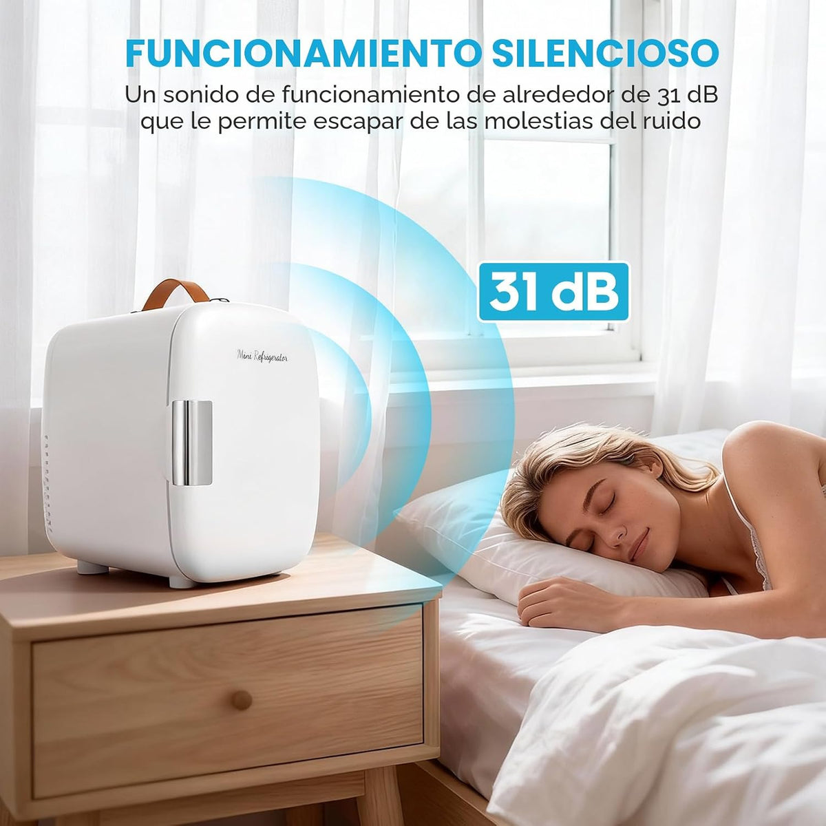 DUMOS Mini refrigerador para dormitorio, refrigerador personal comp...