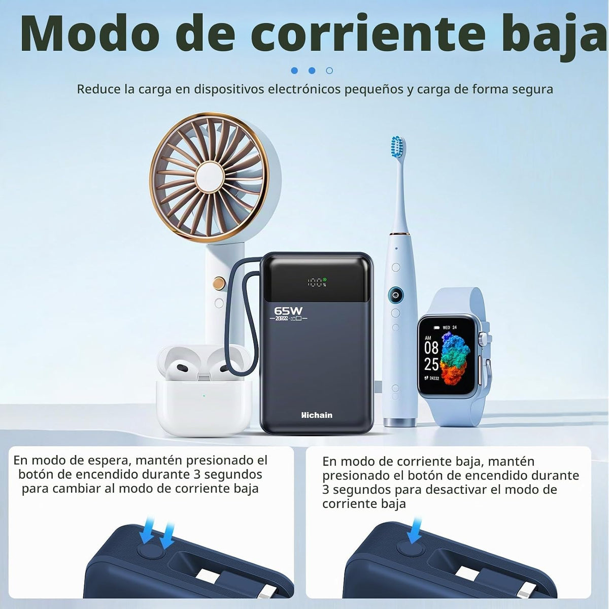 Hichain Laptop Power Bank 65W Cargador Portátil 20000mAh Azul | Car...