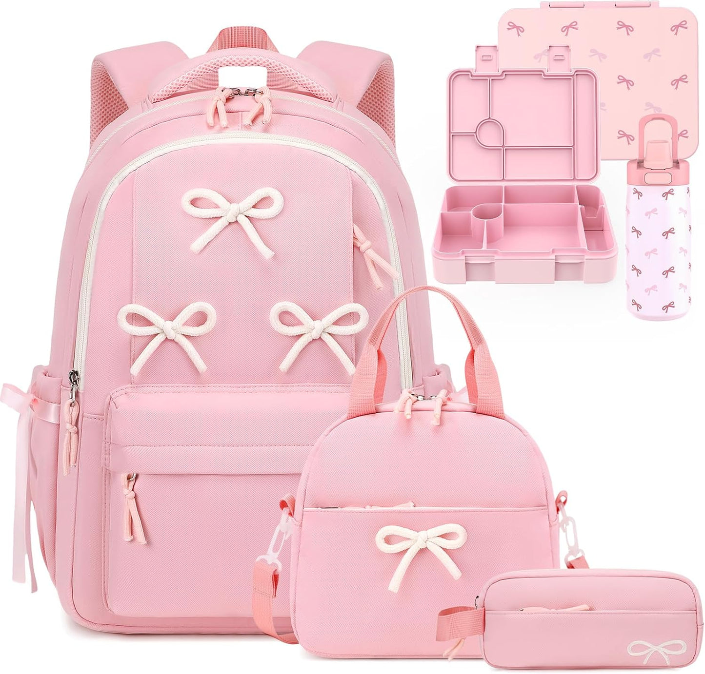 Similove 05 LBWB Mochila para niñas | Casual Aesthetic Bow Girls Ba...