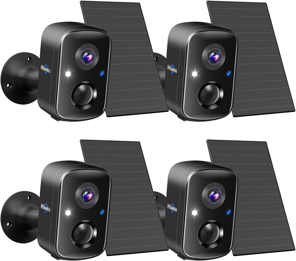 Hiseeu Cámaras de seguridad inalámbricas para exteriores, 4 cámaras...