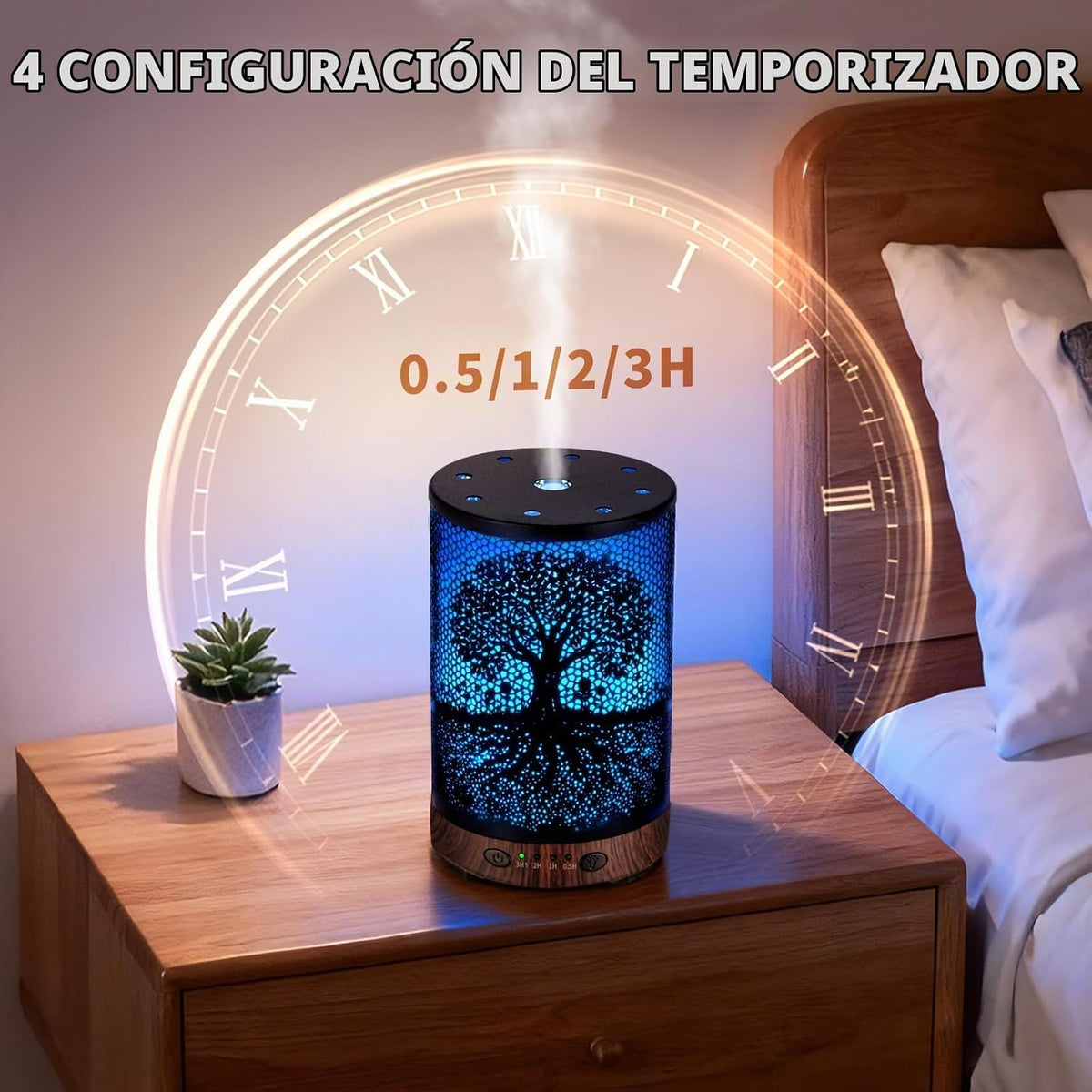 JOYOLO Difusor de aceite esencial de 4.1 fl oz de metal difusor de...