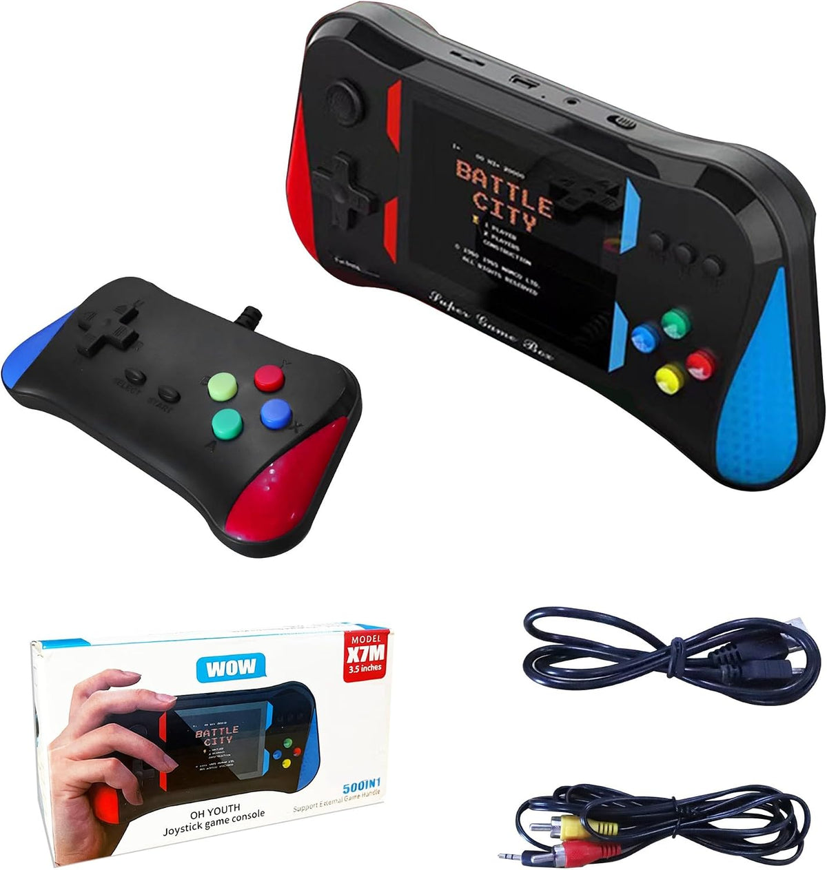 Juego de mano para niños, 500 videojuegos retro precargados, reprod...