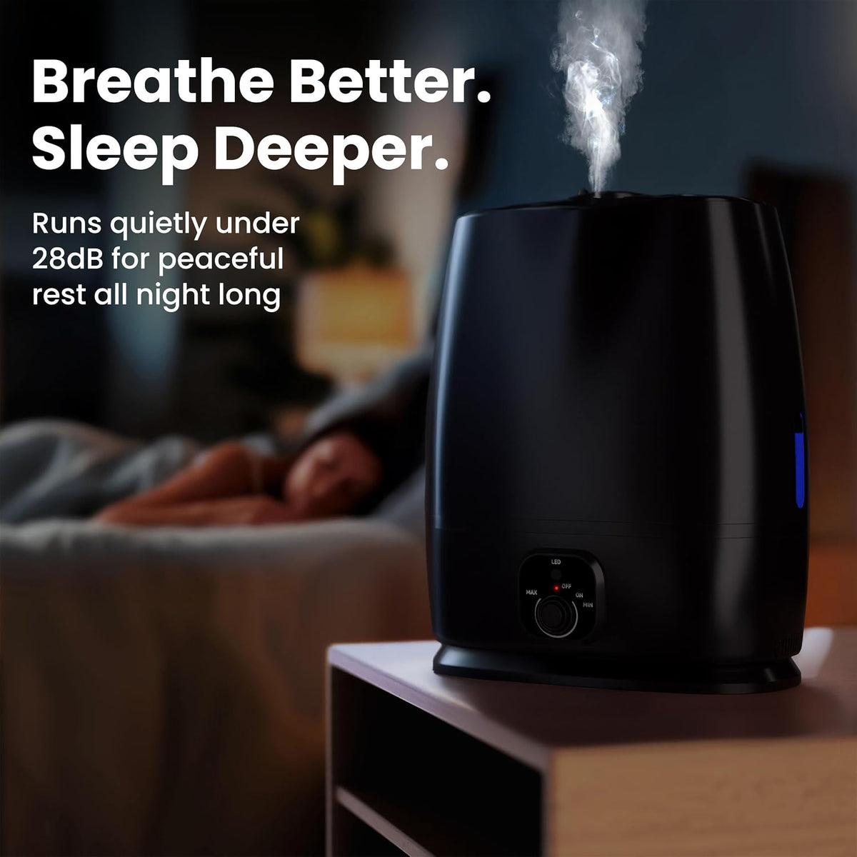 Everlasting Comfort Humidificadores de 6 L para dormitorio, silenci...