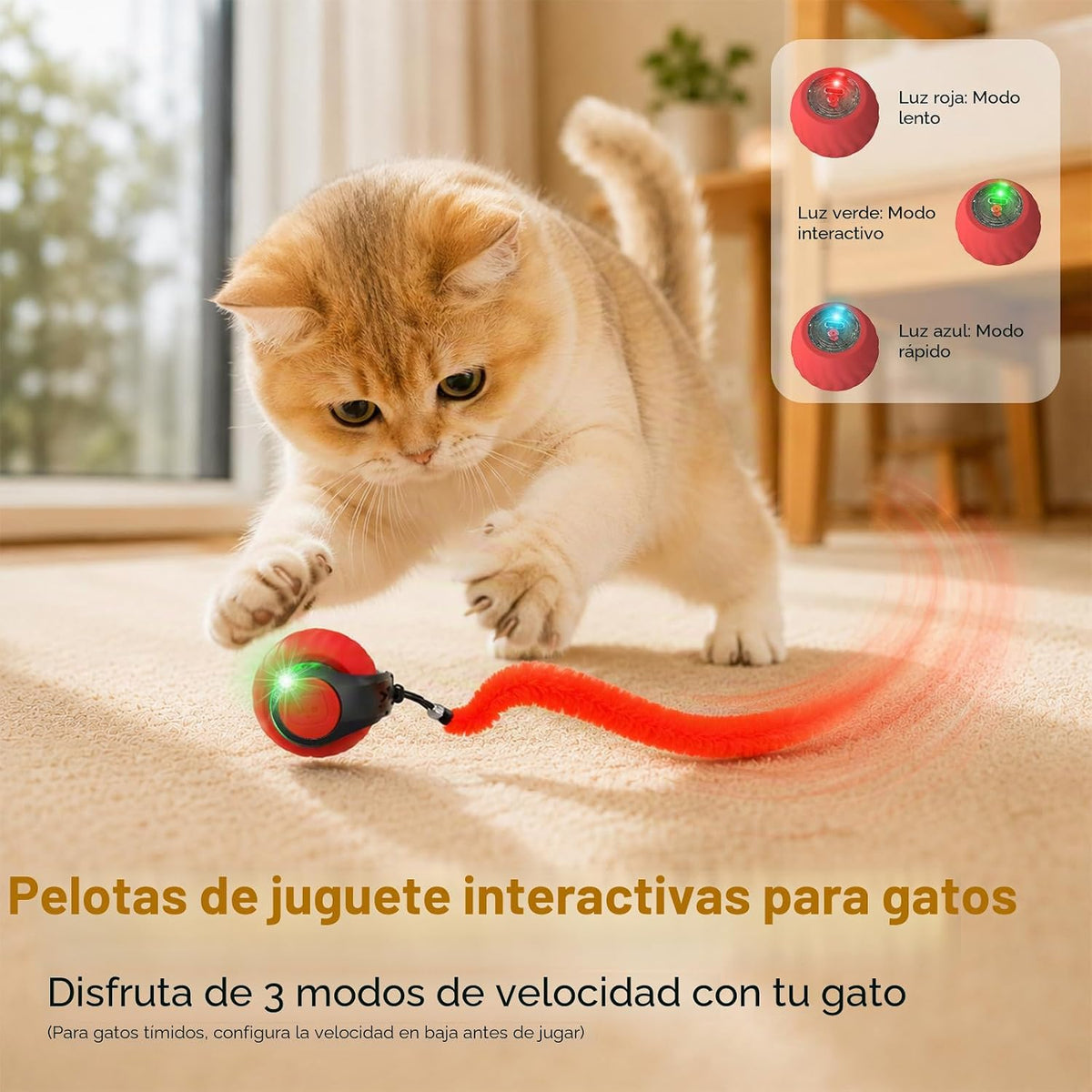 Juguetes interactivos para gatos 2026 con sonidos de pájaros y 3 mo...