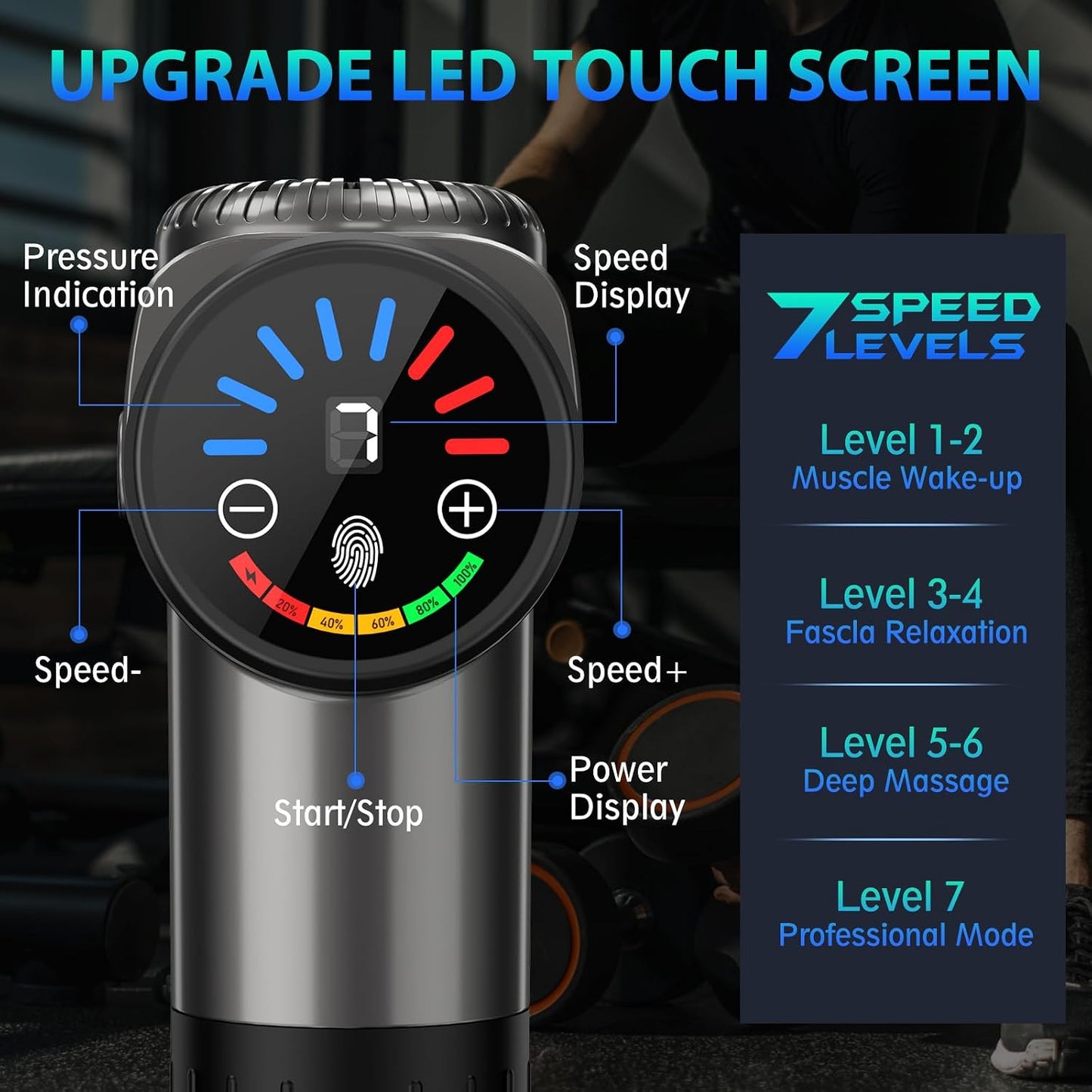Pistola para masajes Toloco\u2013T11 Pro, de mano, para tejido musc...