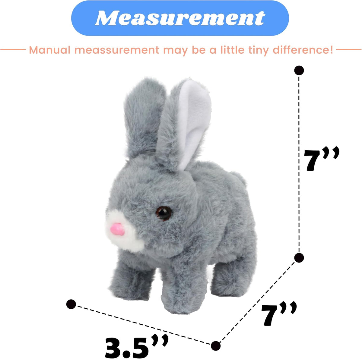Hopearl - Conejo saltarín, juguete de peluche interactivo electróni...