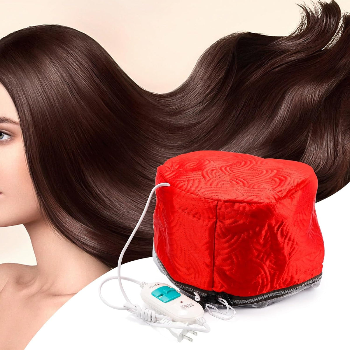 Gorra de vapor eléctrica para el cabello con control de temperatura...