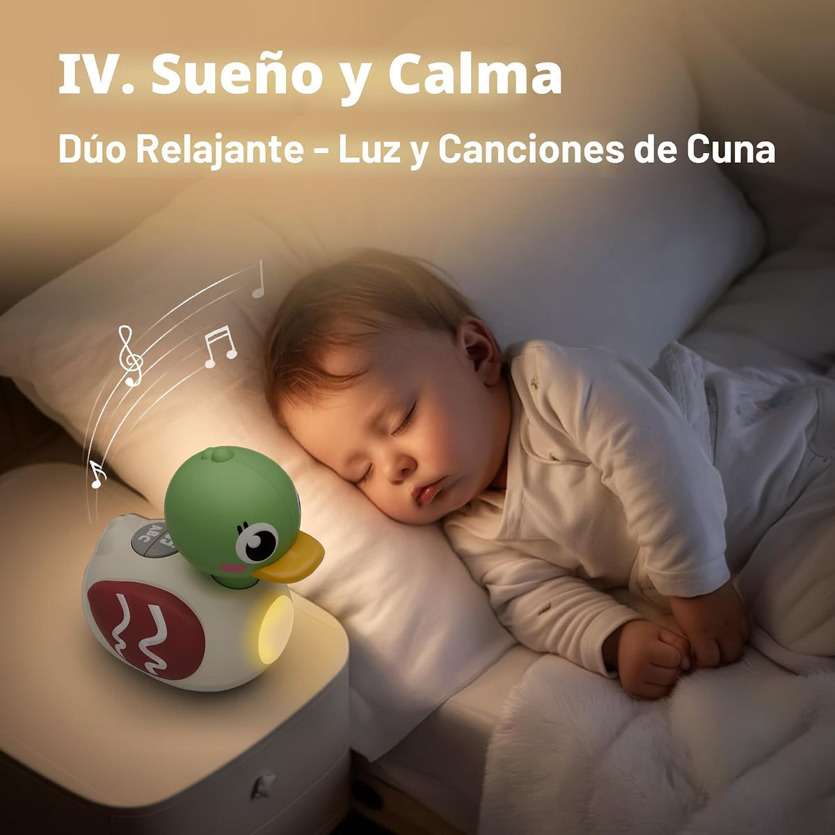 iPlay, iLearn Juguete musical de pato para bebé, juguete para gatea...