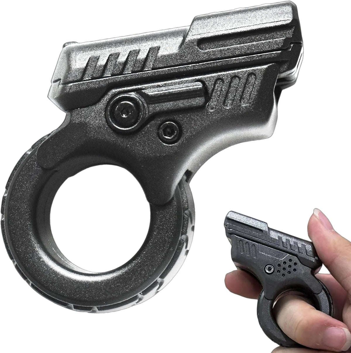 Juguetes Fidget Pistola de Metal Juguetes Fidget Adultos Acero Inox...