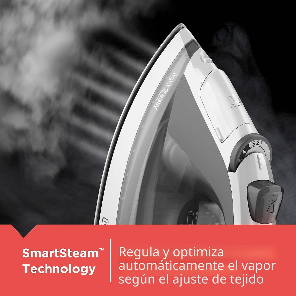 BLACK+DECKER Plancha de vapor Light 'N Easy con suela de acero...