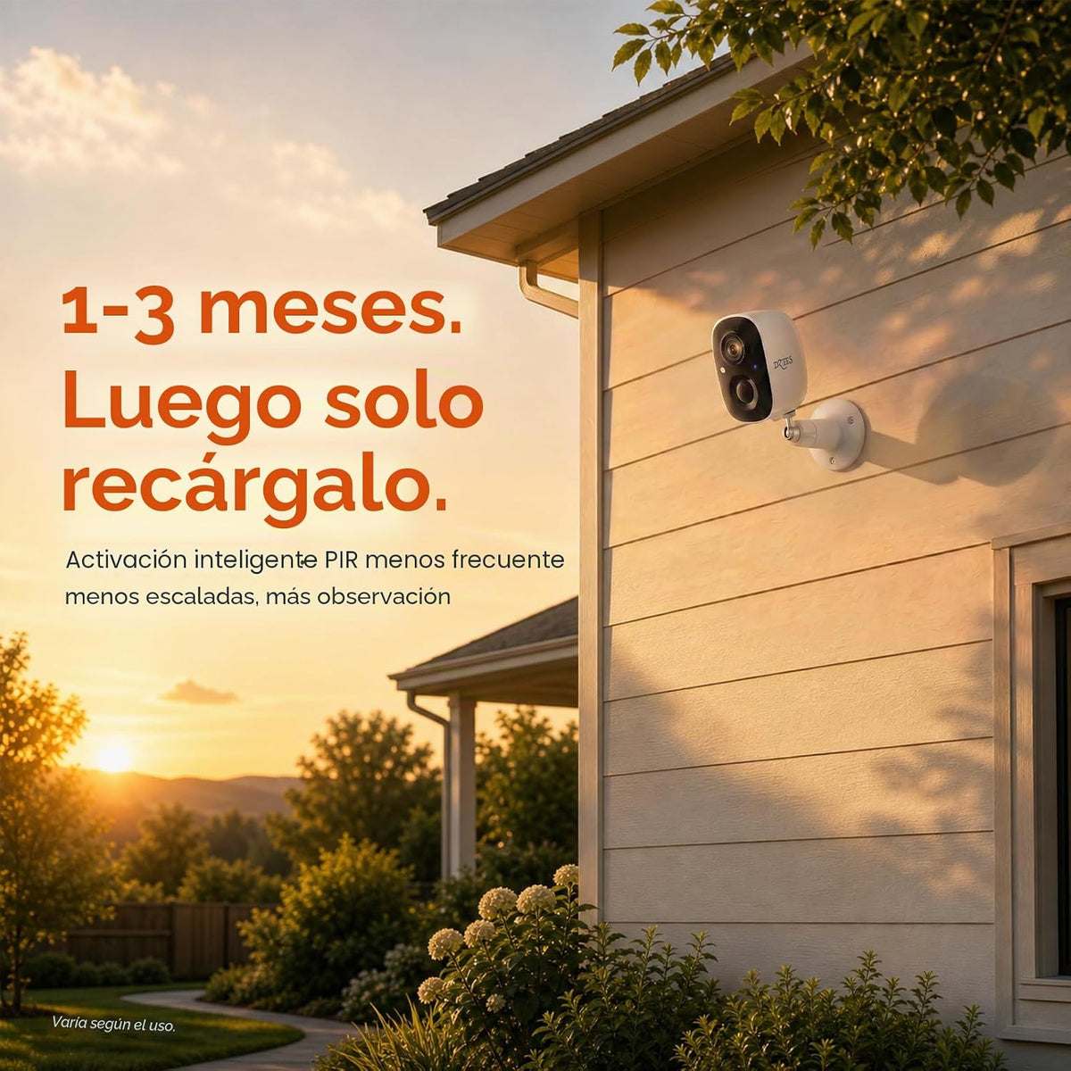 Cámaras de seguridad Dzees inalámbricas para exteriores - Foco y si...