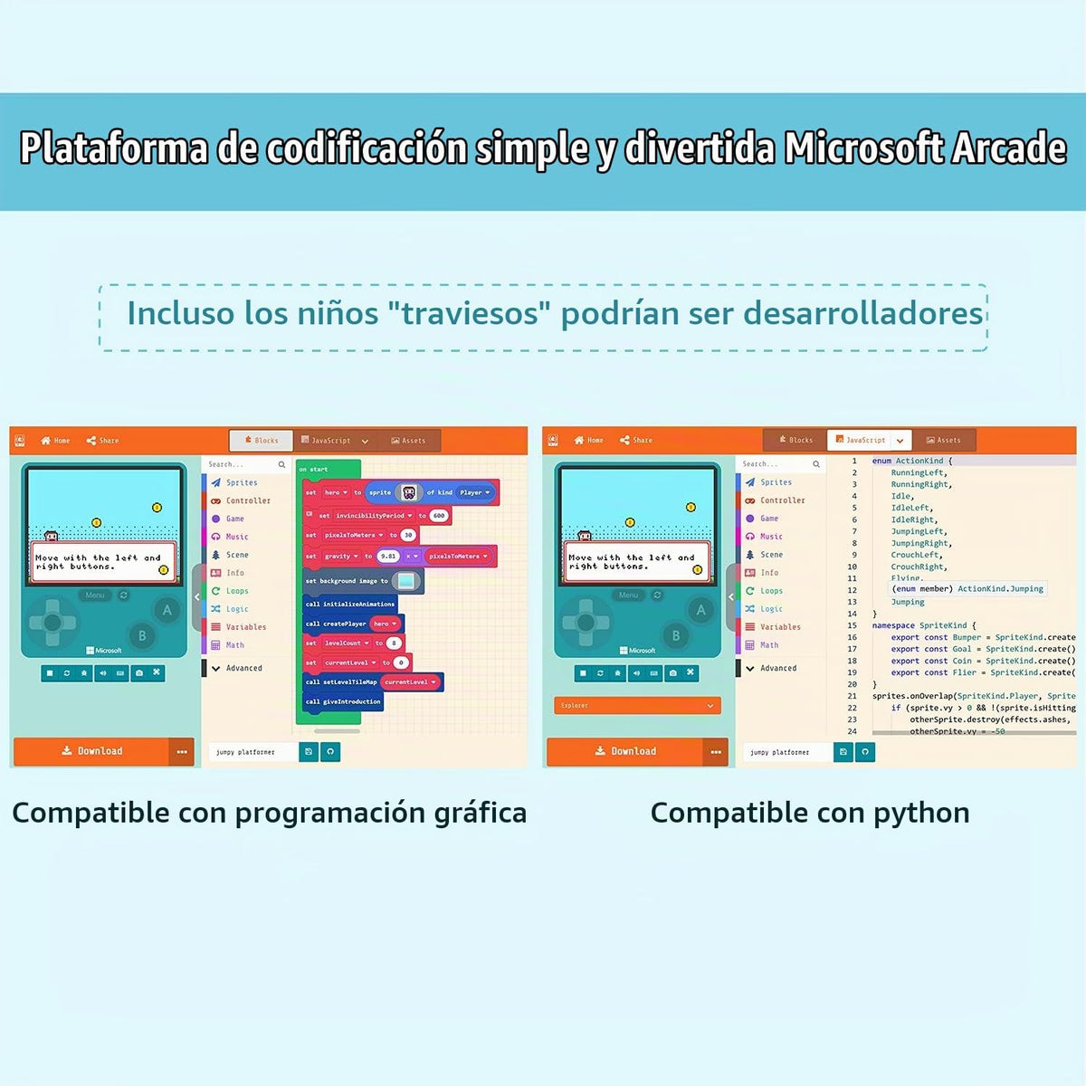 ELECFREAKS Retro Coding Arcade para Microsoft Makecode DIY Consola...