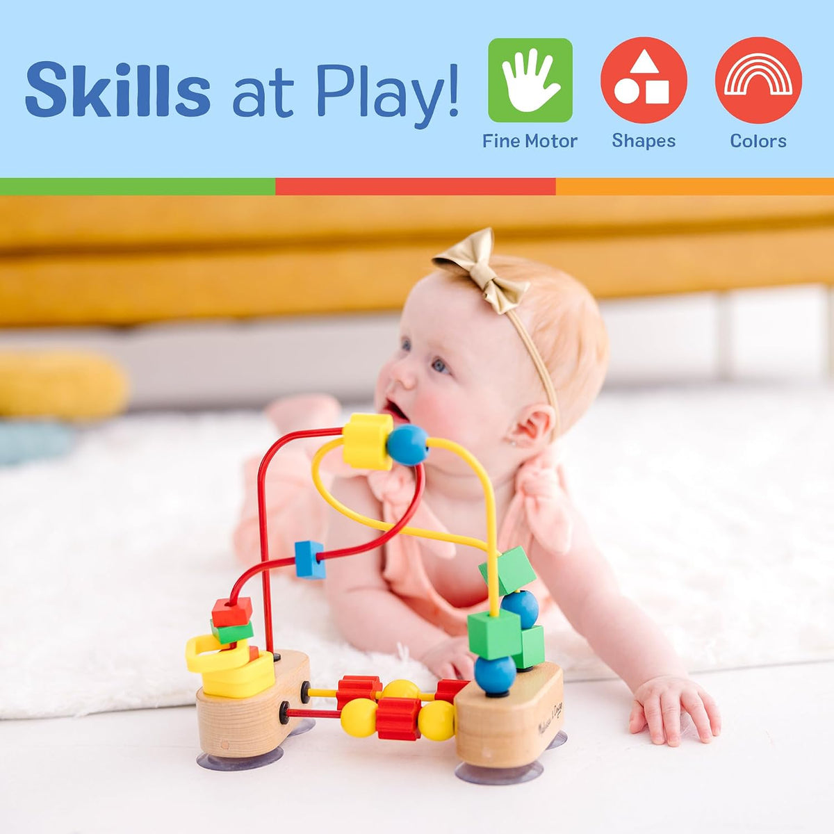 Primer laberinto de cuentas de la marca Melissa &amp; Doug, Estánda...