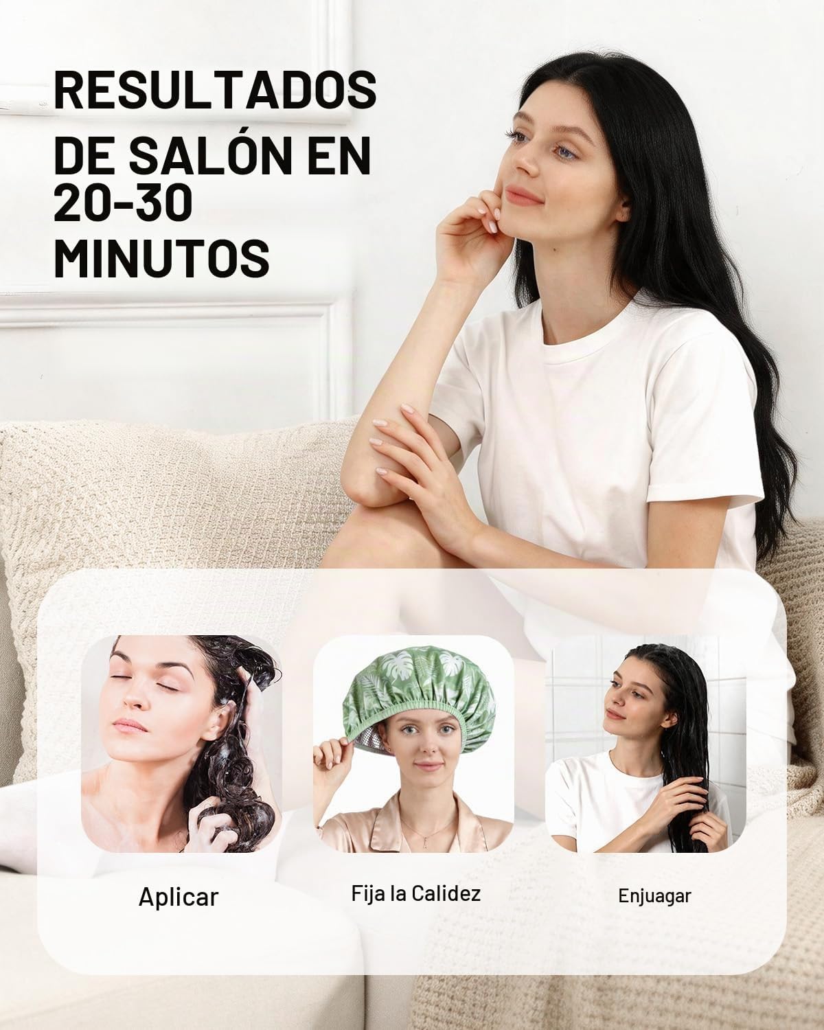 YIZIJIZI 2 tapas térmicas para el cabello de acondicionamiento prof...