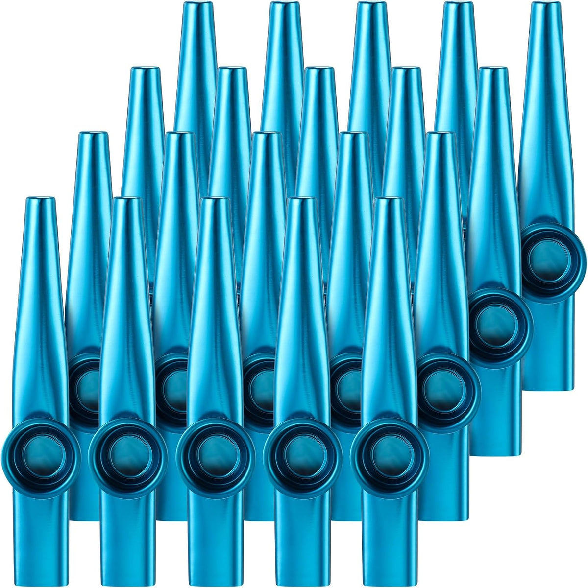 20 piezas de instrumentos musicales Kazoos de metal Kazoos de flaut...